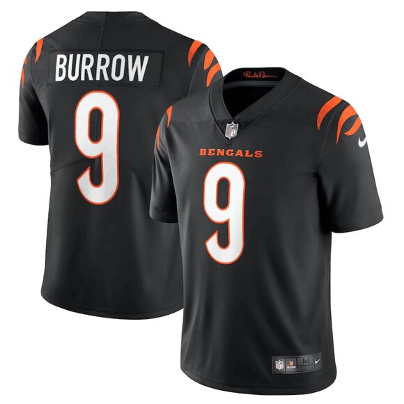 Mens Youths Kids Womens 9 Joe Burrow Black Vapor Stitched Jersey